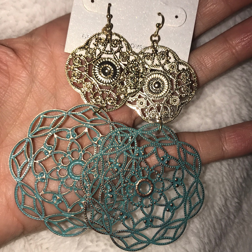3/$15 Beautiful Dangle Mosaic Earrings